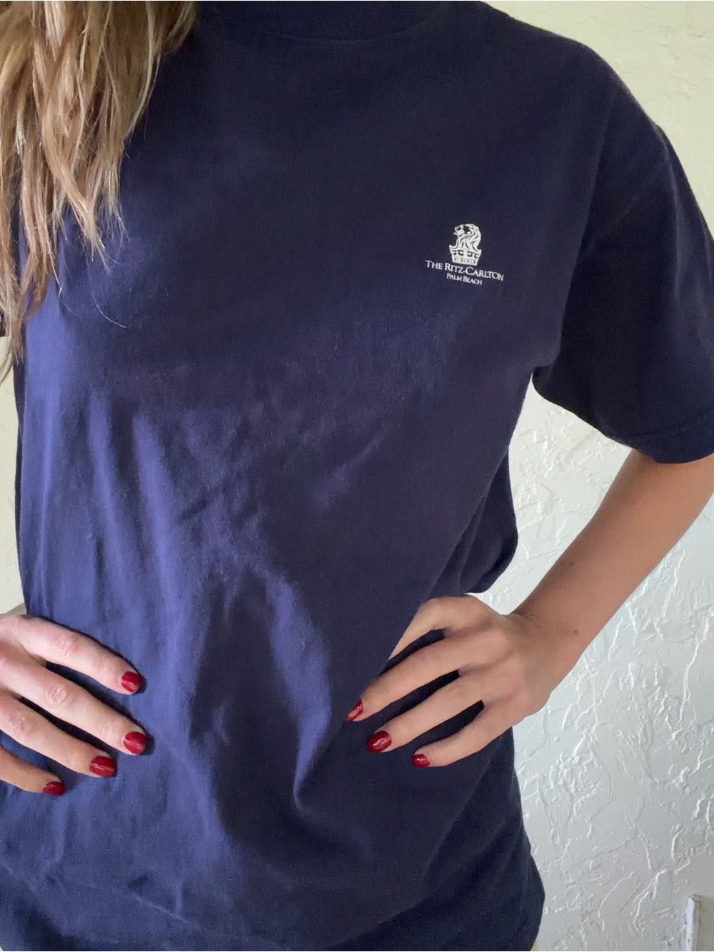 The Ritz-Carlton Palm Beach Navy Short Sleeve Logo Tee